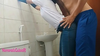 Hidden Camera Captures Steamy Bathroom Encounter Of Horny Coworkers